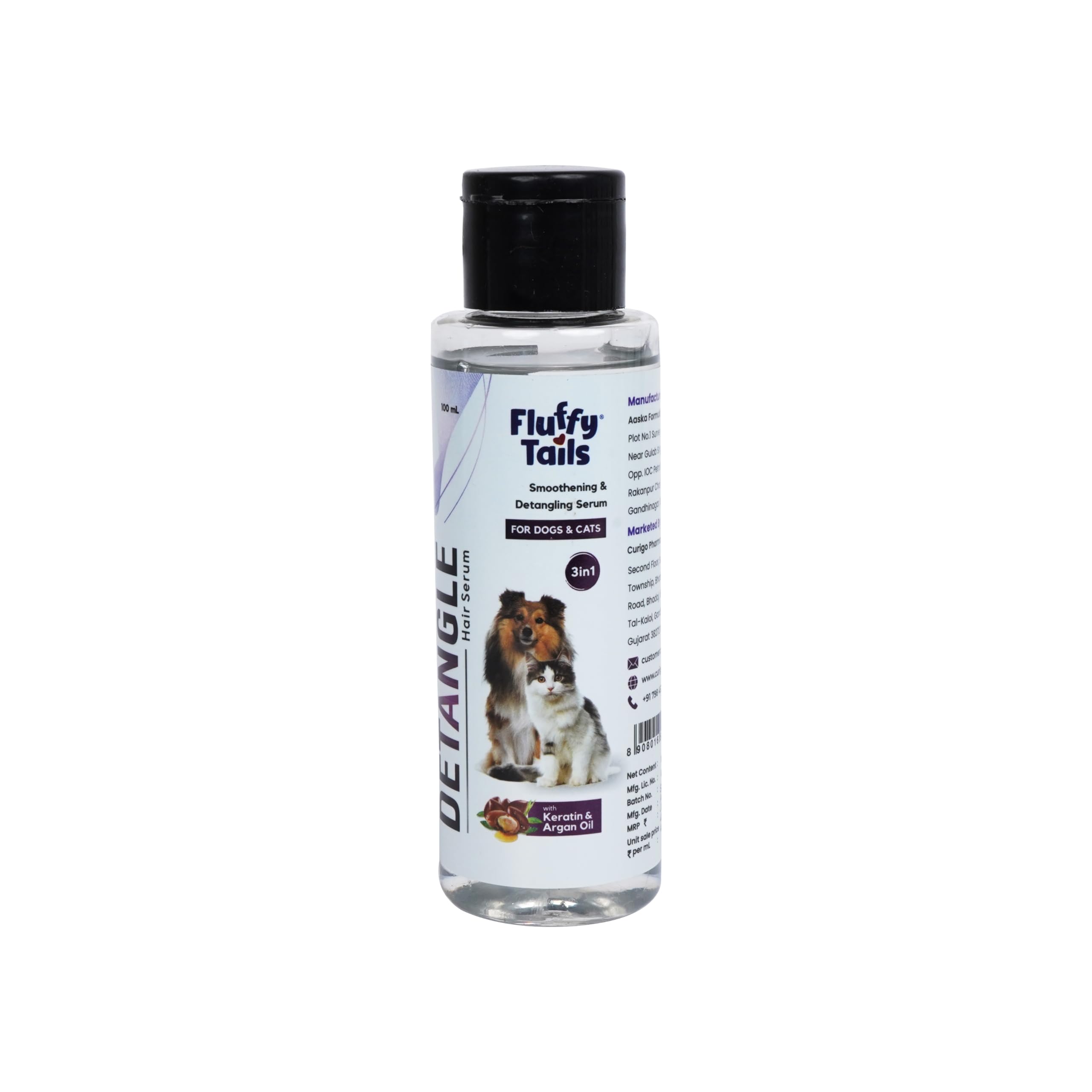 Origo Fluffy Tails Pet Dog Hair Serum | Anti Frizz Hair Serum for Soft, Silky & Shiny Coat | Keratin & Argan Oil | All Dogs Serum | Dog Grooming Product | 100ml | Pack of 1 (B0CF1YKFCK) Amazon Price History, Amazon Price Tracker
