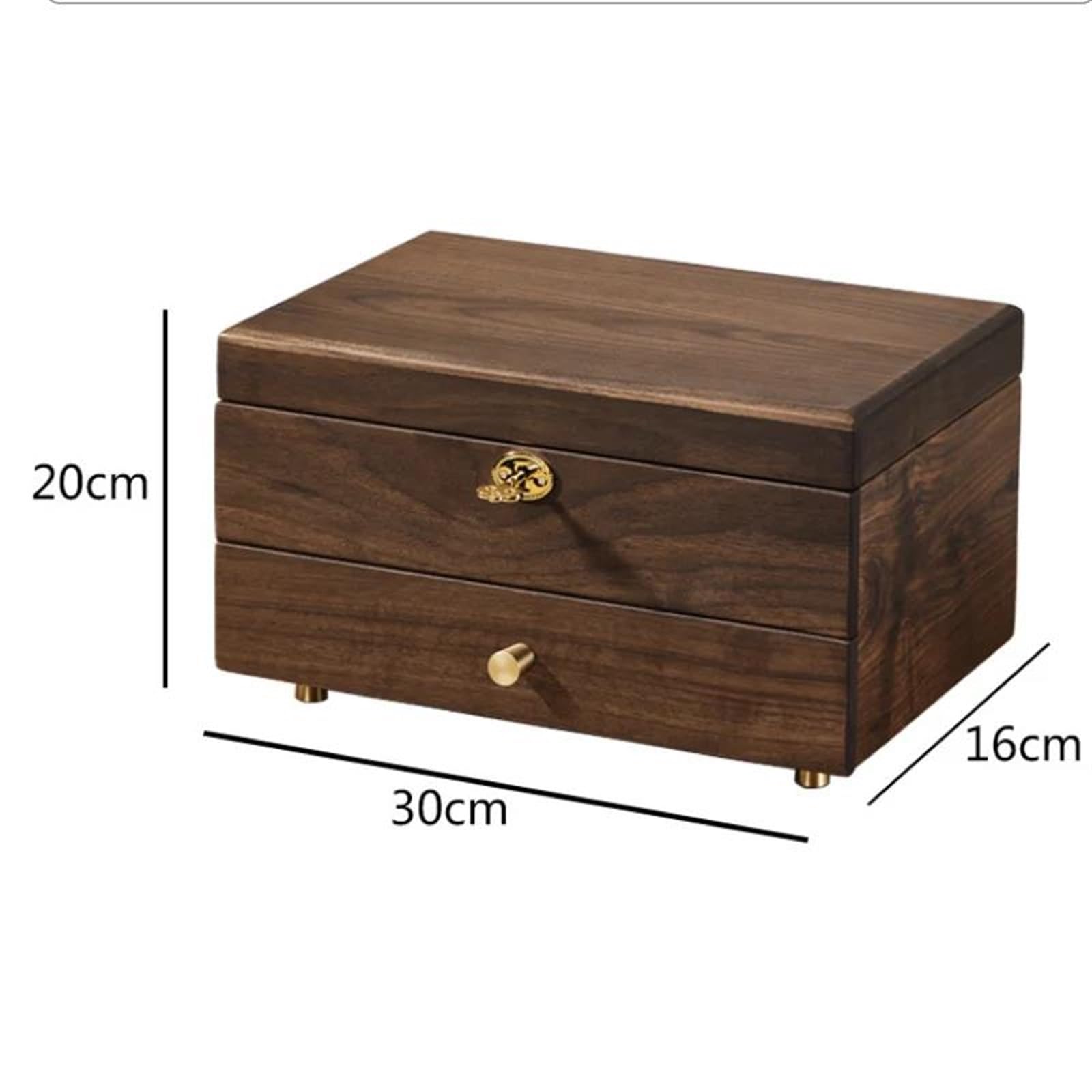 Joyero Viaje Joyero Grande Madera Doble Capa Organizador Mujer Hombre Cajón Exhibición Joyería Pendientes Anillo Collar Joyeros