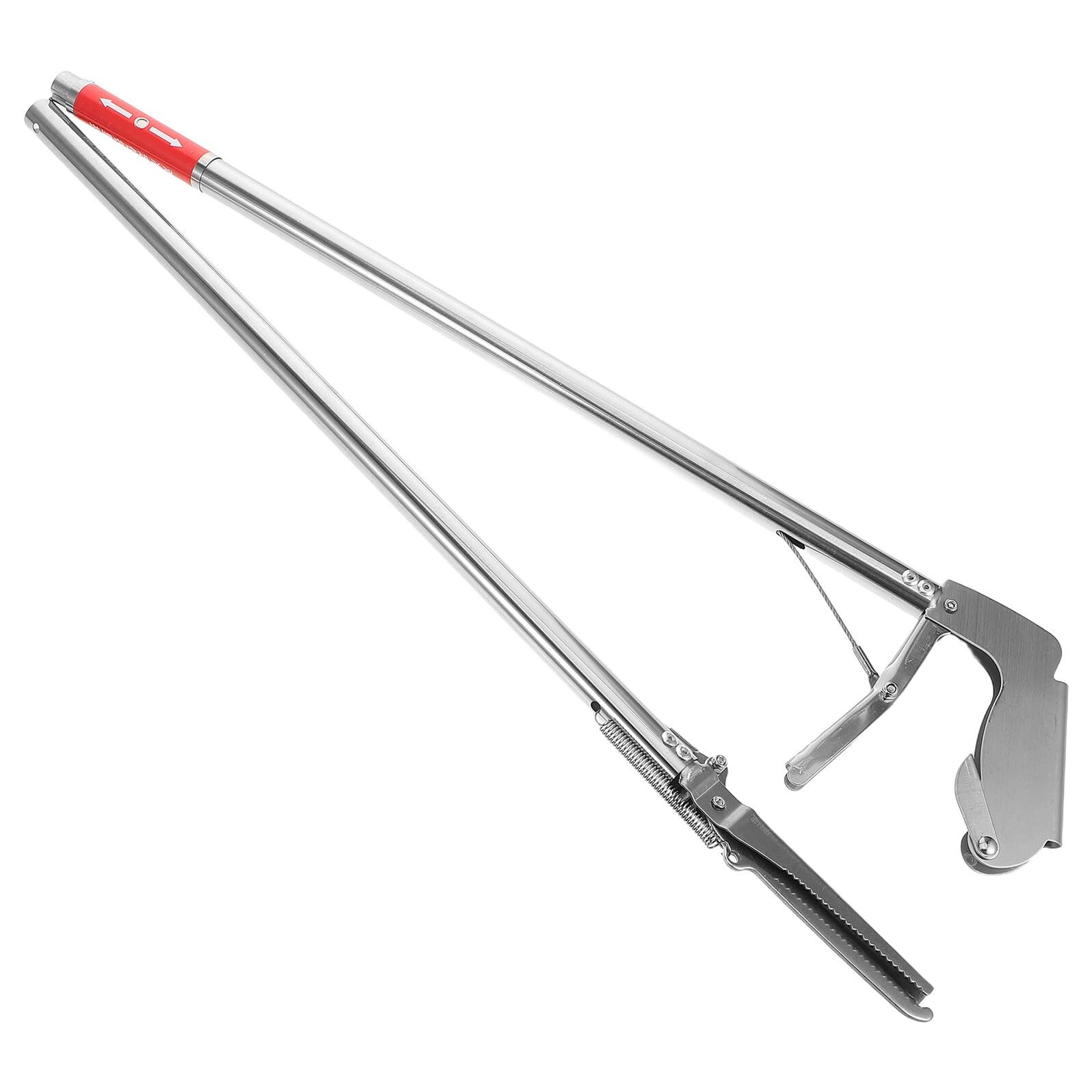 Pinza para Serpientes de Acero Inoxidable de 120 CM Boca Recta y Plegable Herramienta Resistente para Captura de Reptiles Cangrejos y Uso Exteriores y Pesca