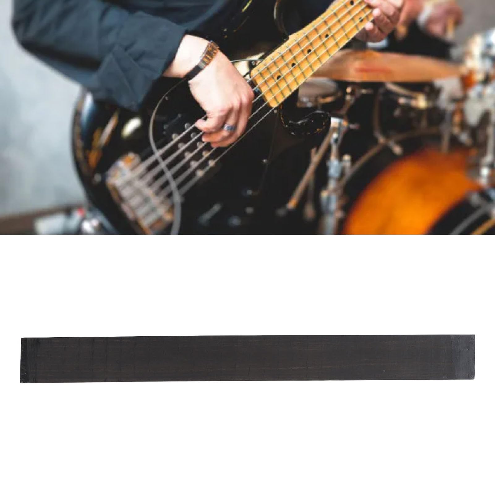 Alomejor Tastiera per Basso Elettrico Fai da Te, Sostituzione di Strumenti a Corde per Chitarra Elettrica (BLACK)