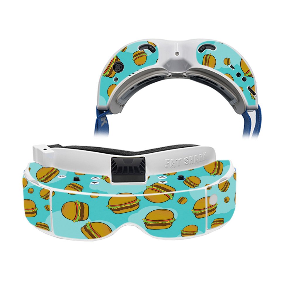 MightySkins Skin Compatible with Fat Shark Dominator V3 - Burger Heaven | Protective, Durable, and Unique Vinyl Decal wrap Cover | Easy to Apply, Remove, and Change Styles | Made in The USA