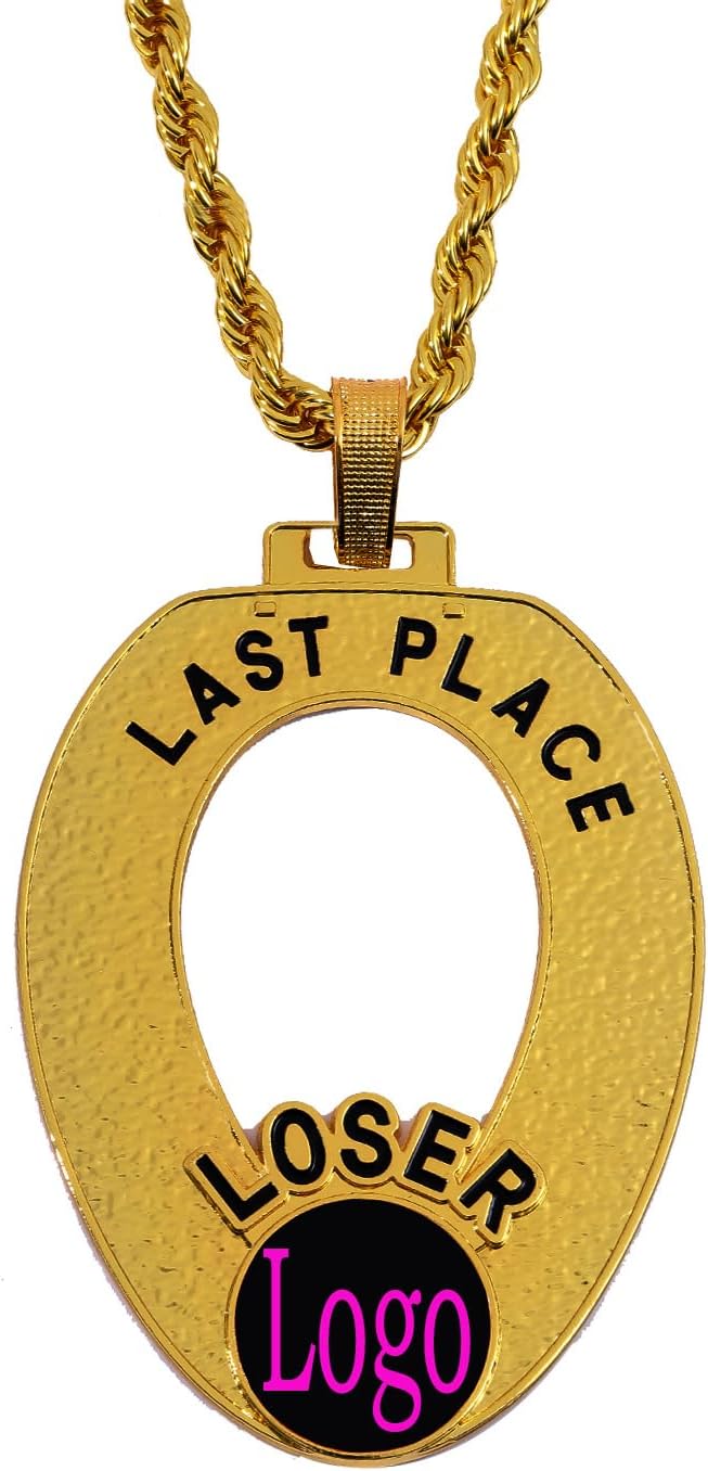 Last Place Loser Chain Medal Toilet Bowl Trophy Championship Ring Award Neck Chain