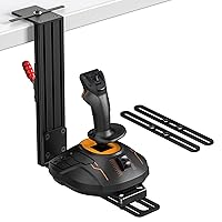 Vista 8 de Desk Mount for The Flight Sim Game Joystick Hotas Throttle Systems Flight Simulator Desk Mount Compatible with ThrustmasterLogitechTCA Officer