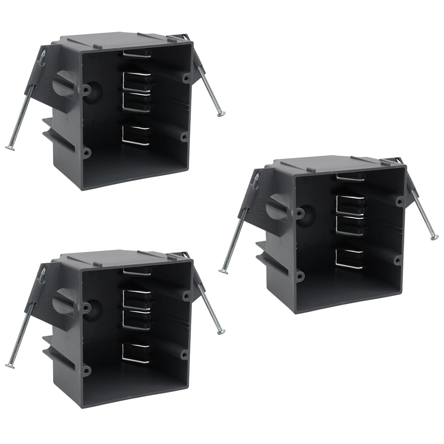 Electrical Boxes - 6 Pack 2-Gang PVC Outlet Boxes -11