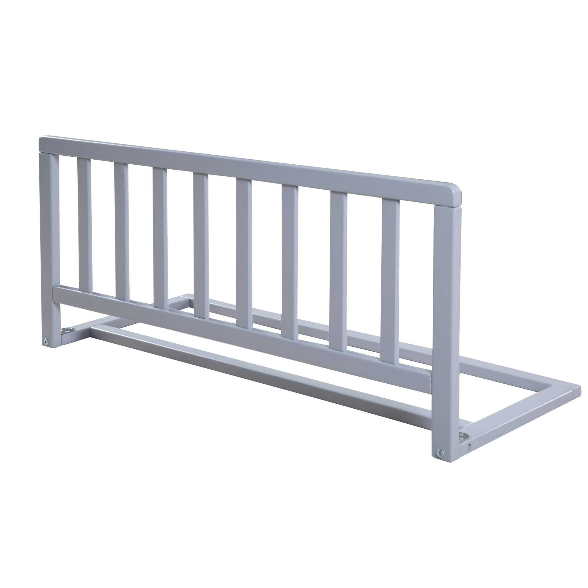 roba Barriera per Letto in Legno da 90 cm - Protezione Sicura Anticaduta per Neonati e Bambini - da 18 mesi - Installazione Semplice Senza Forature - Altezza 38 cm - Grigio