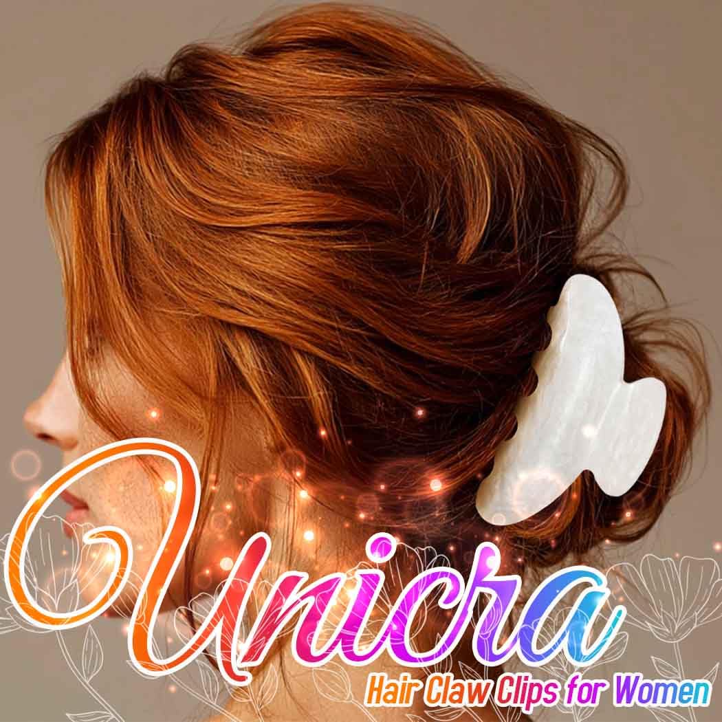 Unicra White Acrylic Claw Clips White Hair Clips Medium Claw Hair Clip Hair Accessories for Women and Girls (Pack of 2) - Image 4