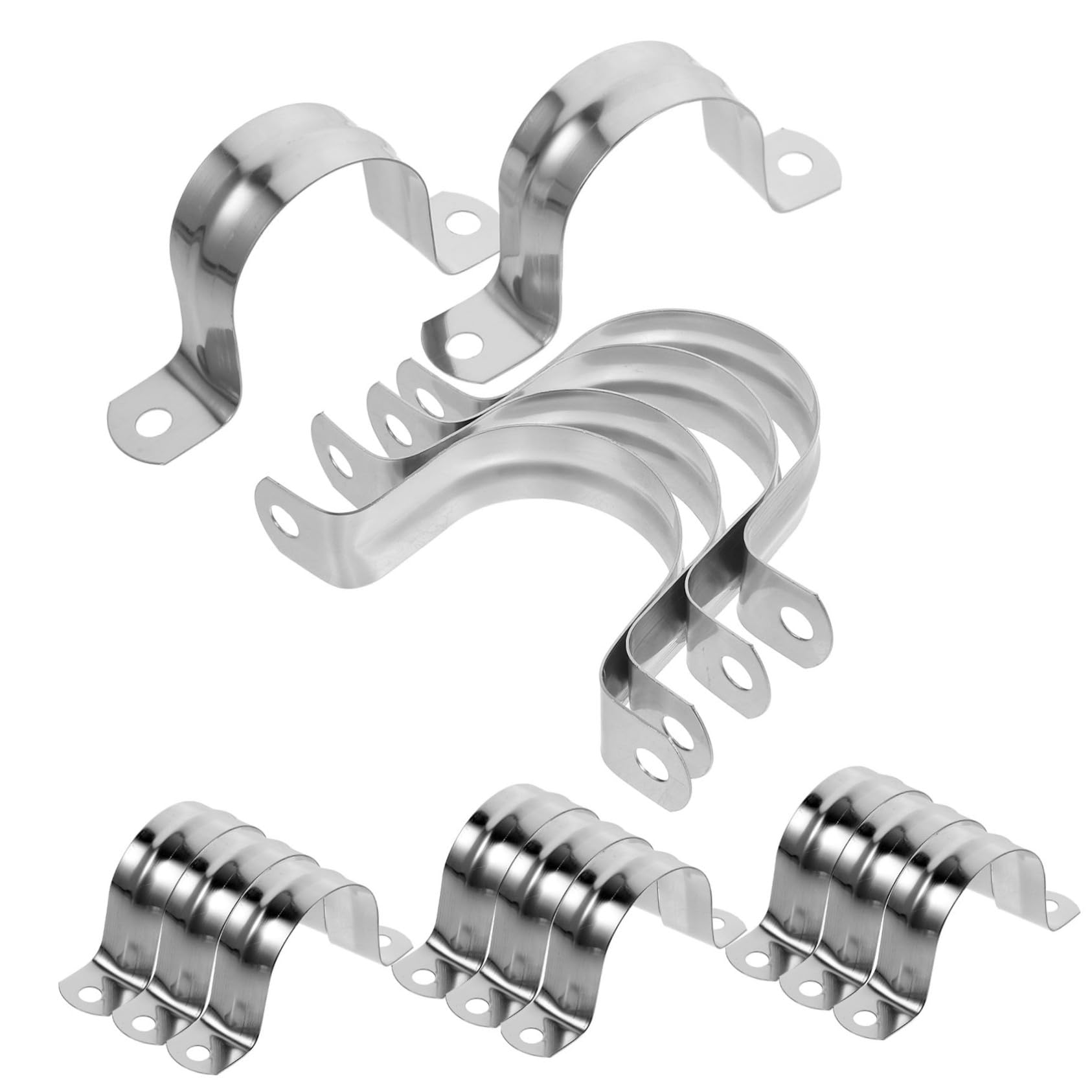 Colliers de serrage pour tubes u SHINEOFI par 100 pour fixation de tuyaux