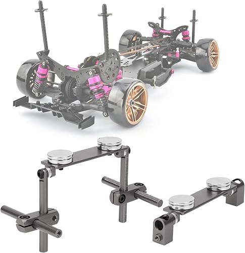 Miniatura 5 de Milltrip Soportes magnéticos para el cuerpo RC, montaje magnético de carrocería, kit de montaje de carcasa magnética de aluminio, soporte de poste