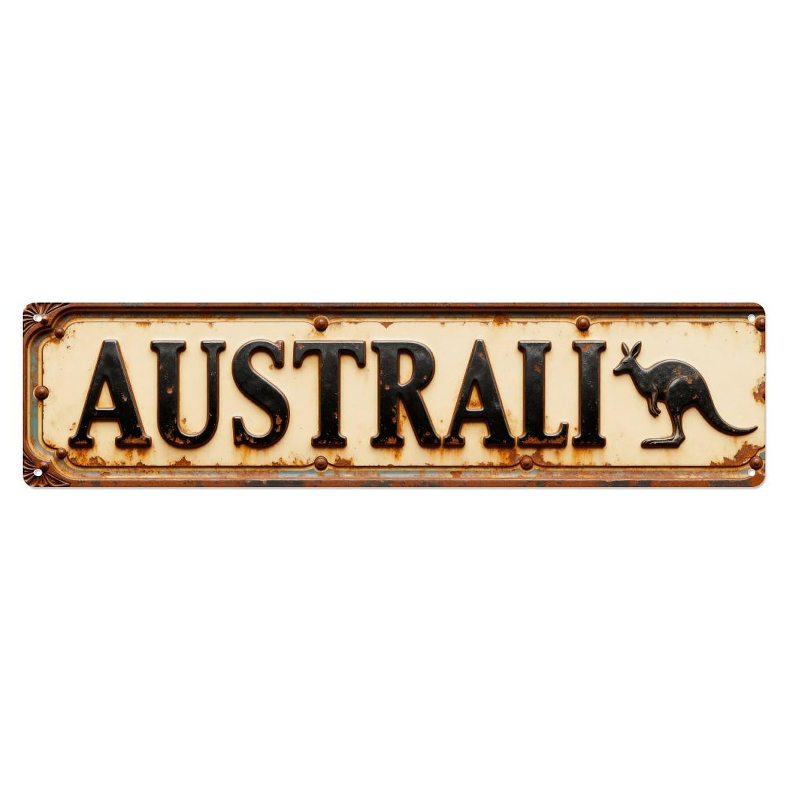 Australi Kangaroo Vintage Sign Design Metal Tin Sign Plaque