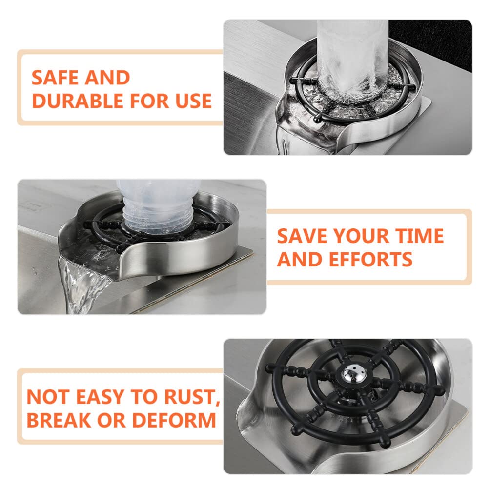 DOITOOL Grifo de vidrio para fregadero, lavadora de botellas, lavadora de tazas de alta presión, accesorios de bar, enjuaga los residuos en segundos para fregadero de cocina