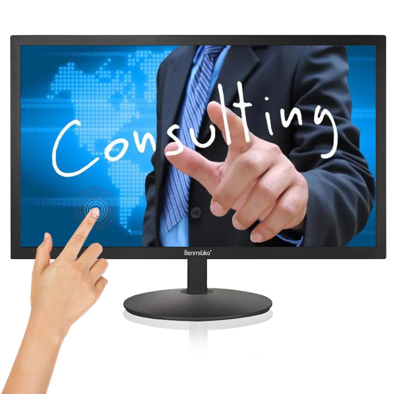 24 inch Touch Screen CCTV Security Camera Monitor Multifunctional Connection HDMI, AV, BNC, VGA, USB Input Surveillance LCD Display Computer Monitor 1920x1080 Full HD