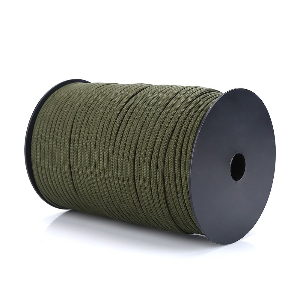 Cavo per Paracadute,100M Multifunzione Paracord Roll 9 Strand Core Cavo Paracadute in Polipropilene e Poliestere 4mm Paracord 550 Originale Typee