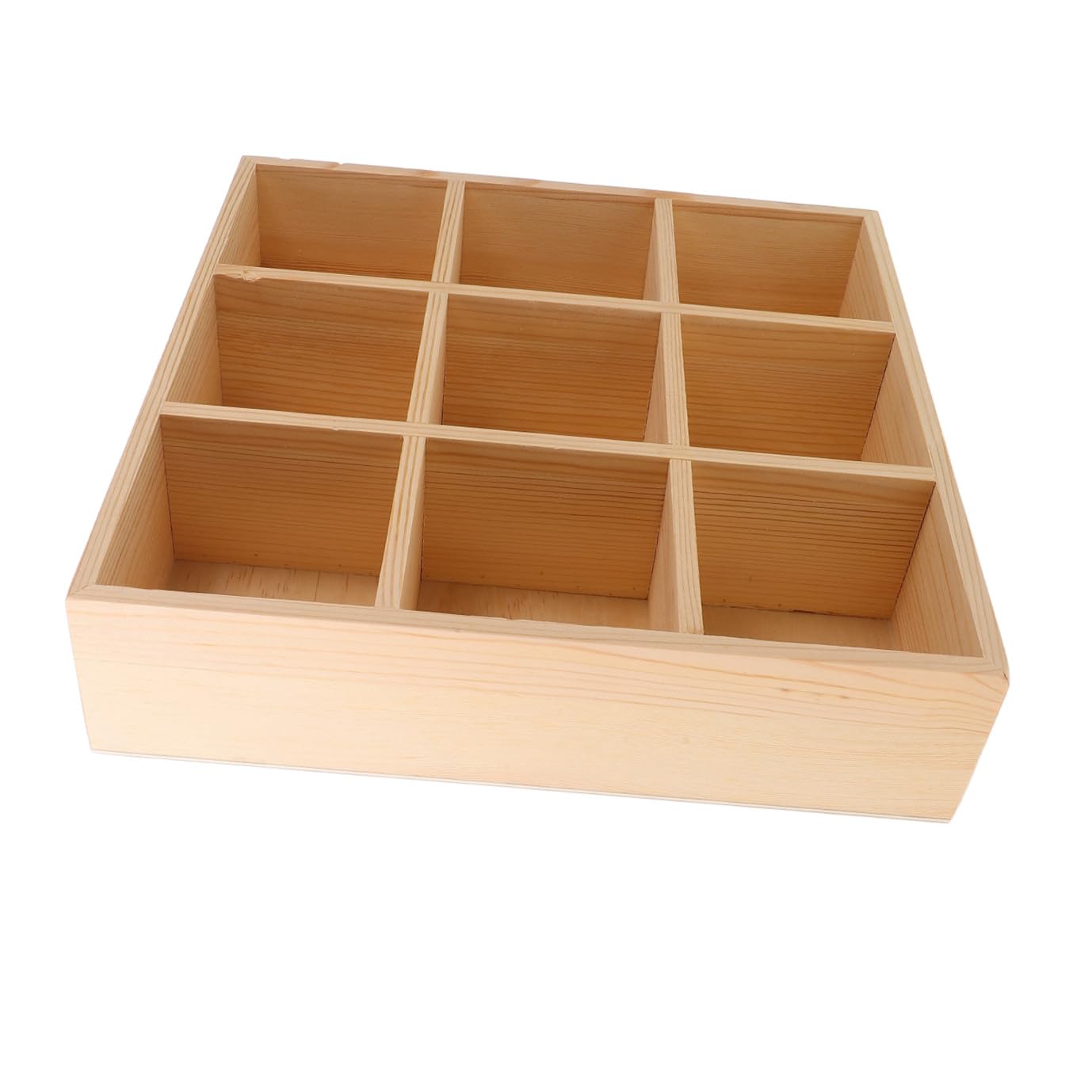 Gatuida Organizador de Almacenamiento Portátil de Bolsitas de Té y Azúcar de Madera, 9 Compartimentos para Encimera y Armario