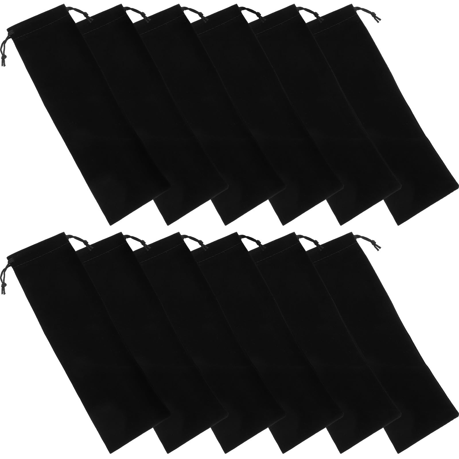 Bolsas de terciopelo negro organizadoras de cubiertos para transporte portátil escolar