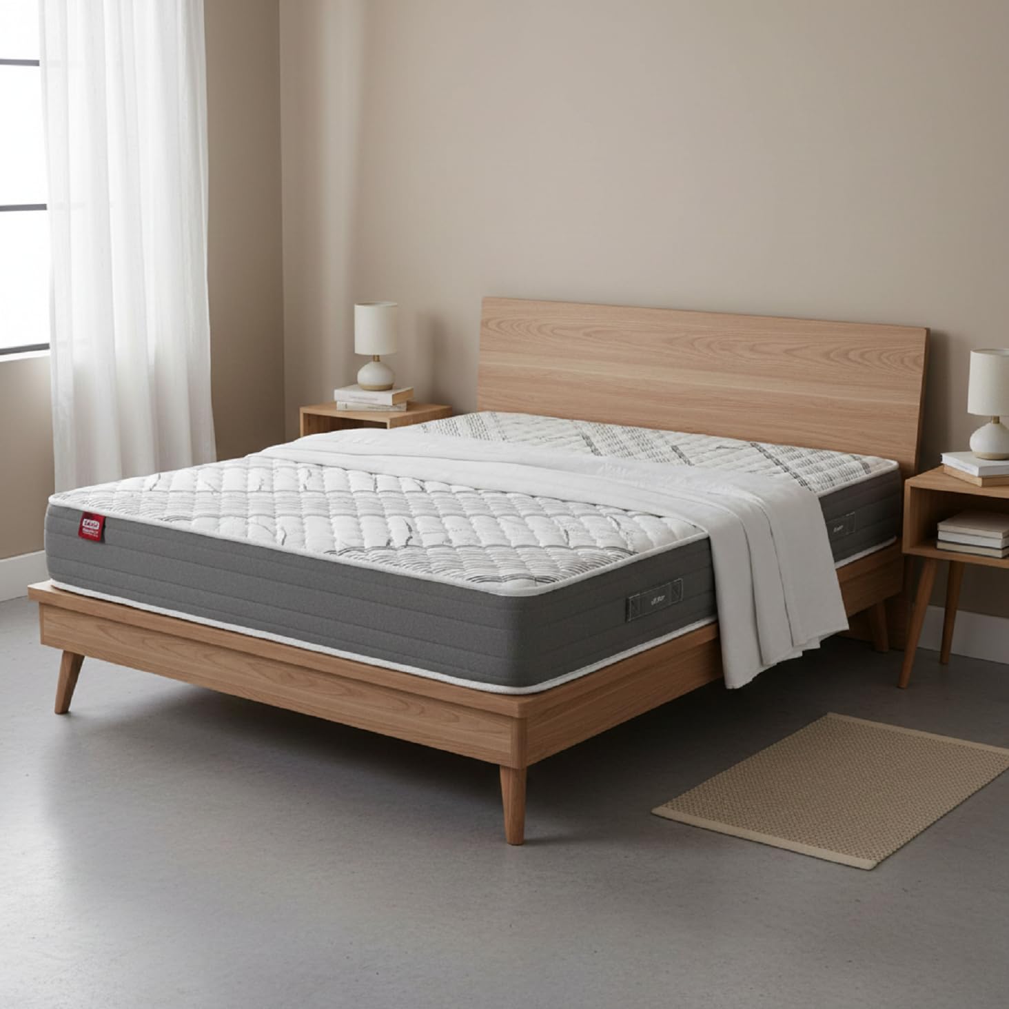 PIKOLIN Colchón Elan | Tecnología de Espuma Avanzada HR Confortcel | Firmeza Alta | Confort Extra Suave | Independencia de Lechos | Altura 23.5 cm | 135x190