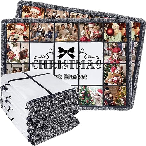 Preboun 6 Pcs Sublimation Blanket 40 x 60 Inch Throw