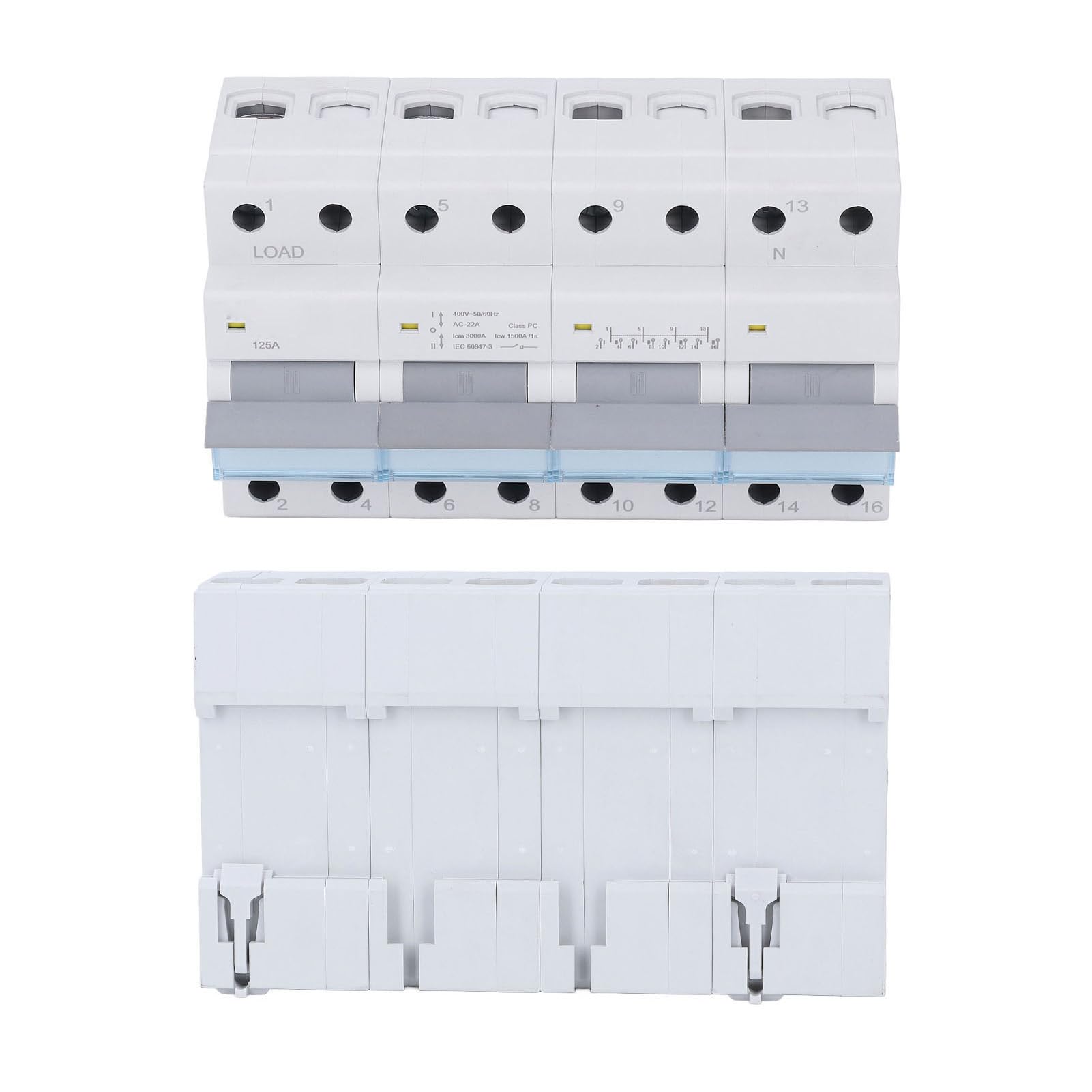 4-biegunowy rozłącznik do montażu na szynie DIN Miniaturowy wyłącznik automatyczny i odłącznik do systemów zasilania energią słoneczną - 125A 400V - Fotowoltaiczne systemy
