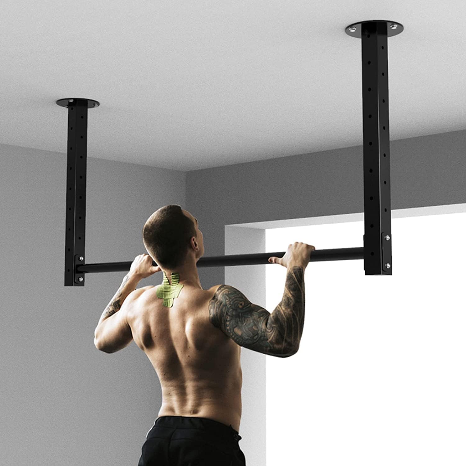 壁掛けプルアップバー Pull Up Bar 懸垂バー 天井取り付け可能なプルアップバー 調整可能な鋼けんすいマシーン 自宅 マルチジムけんすいマシーン ぶらさがり健康器 マルチジム 懸垂棒 Tophacker Color ブ ブ ク ク Size 98cm Shaynudel Com