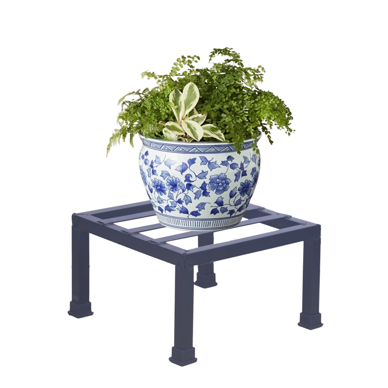 VINAMRA28 Premium Strong Metal Upto 100kg Hold Capacity Square Shape Thick and Strong Leg Flower Pot Plant Stand for Home Indoor Outdoor Garden Balcony Decor Black (Set of 8pc) | LWH- 8in X 8in X 4in (B0DB7LKXV7) Amazon Price History, Amazon Price Tracker