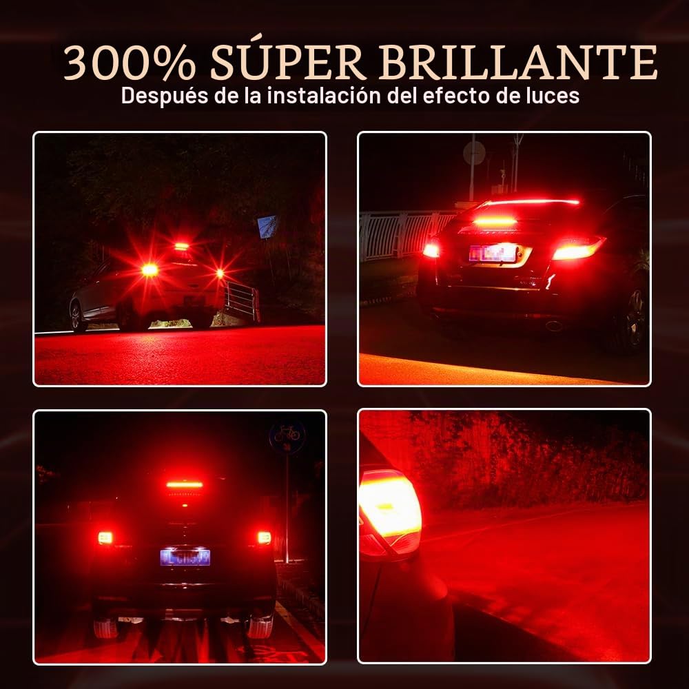 7443 LED Bombillas Rojo Ultra Brillante 3030 42SMD T20 7443NA W21W LED Luz de Freno Luz de Retroceso Luces Traseras Luz de Estacionamiento (2 PCS)
