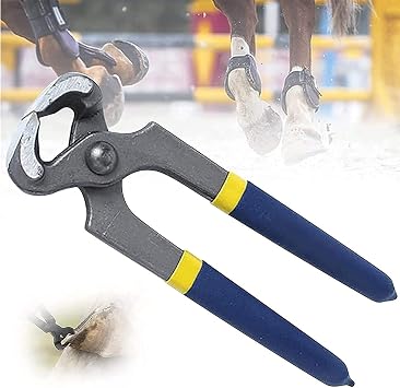8 Inches Horses Hoof Farriers Nipper, Hoof Trimmers Goat Hoof Trimming Shears Nail Clippers with Rubber Grip, Horse Farrier Tool for Goats Sheep Pigs Cattle Horses
