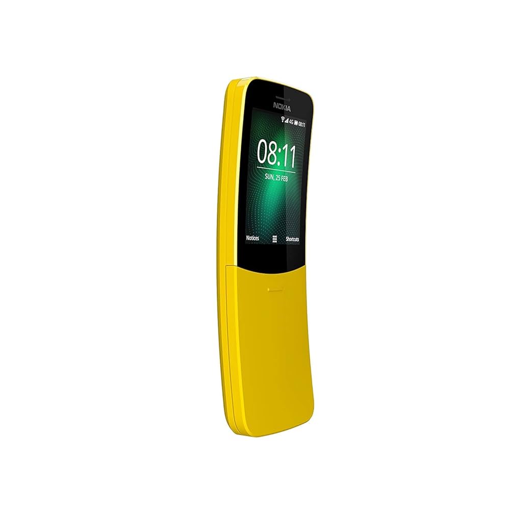 Nokia 8110 4G イエロー 海外sim使用可 Nokia 8110 Dual SIM 4GB 512MB 4G LTE - Yellow: Buy Online at