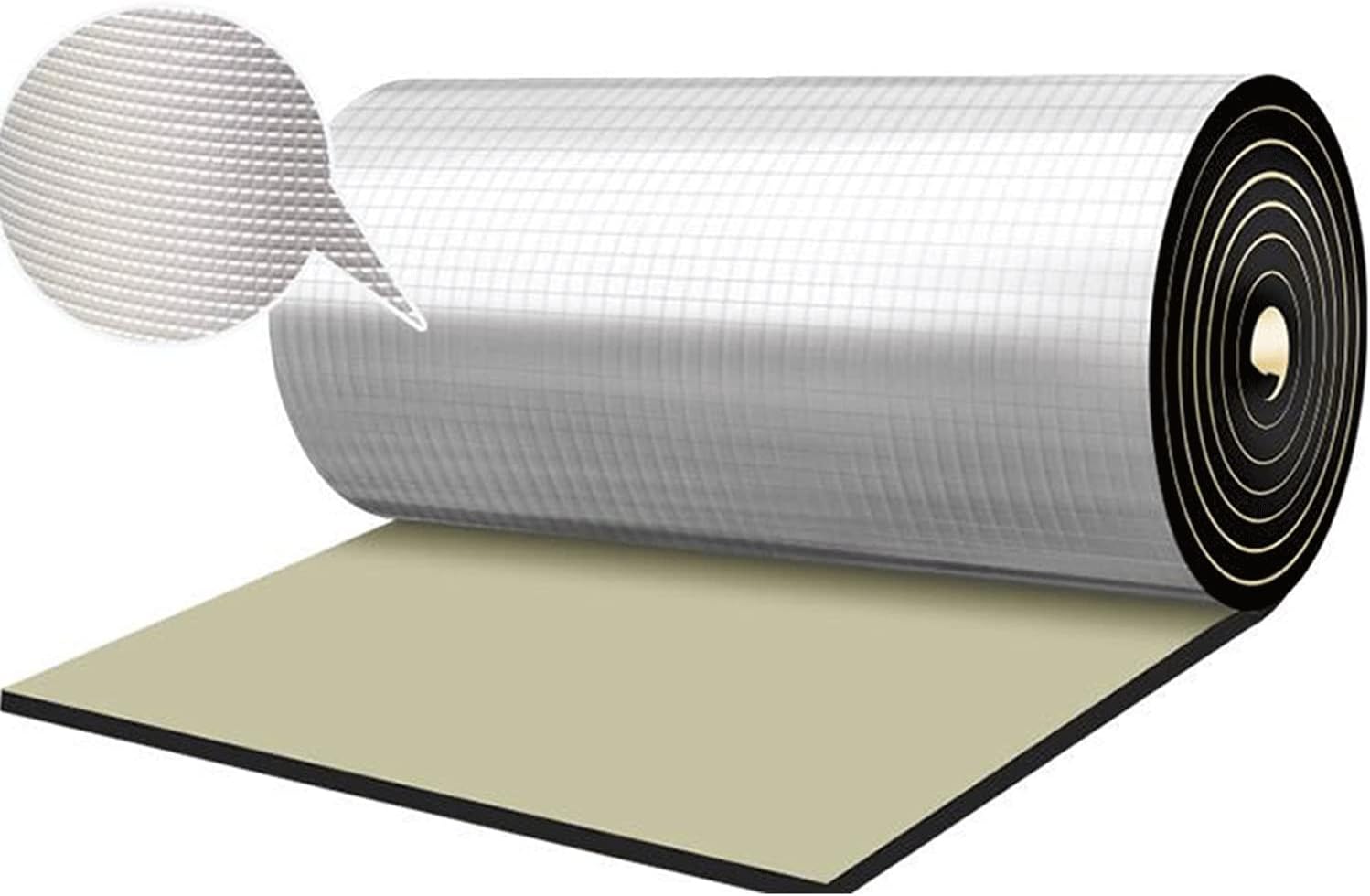 Auto heat insulation pad bottom foam self-adhesive sound-absorbing, heat insulation board, flame retardant rubber sponge, used to protect pipes and heat insulation. ( Color : 1m*1m , Size : ID10mm )