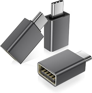Basesailor USB C to USB A Adapter 3-Pack: USB 3.0 OTG for MacBook, iPhone 16/15, Galaxy S24, Thunderbolt 4 Compatible