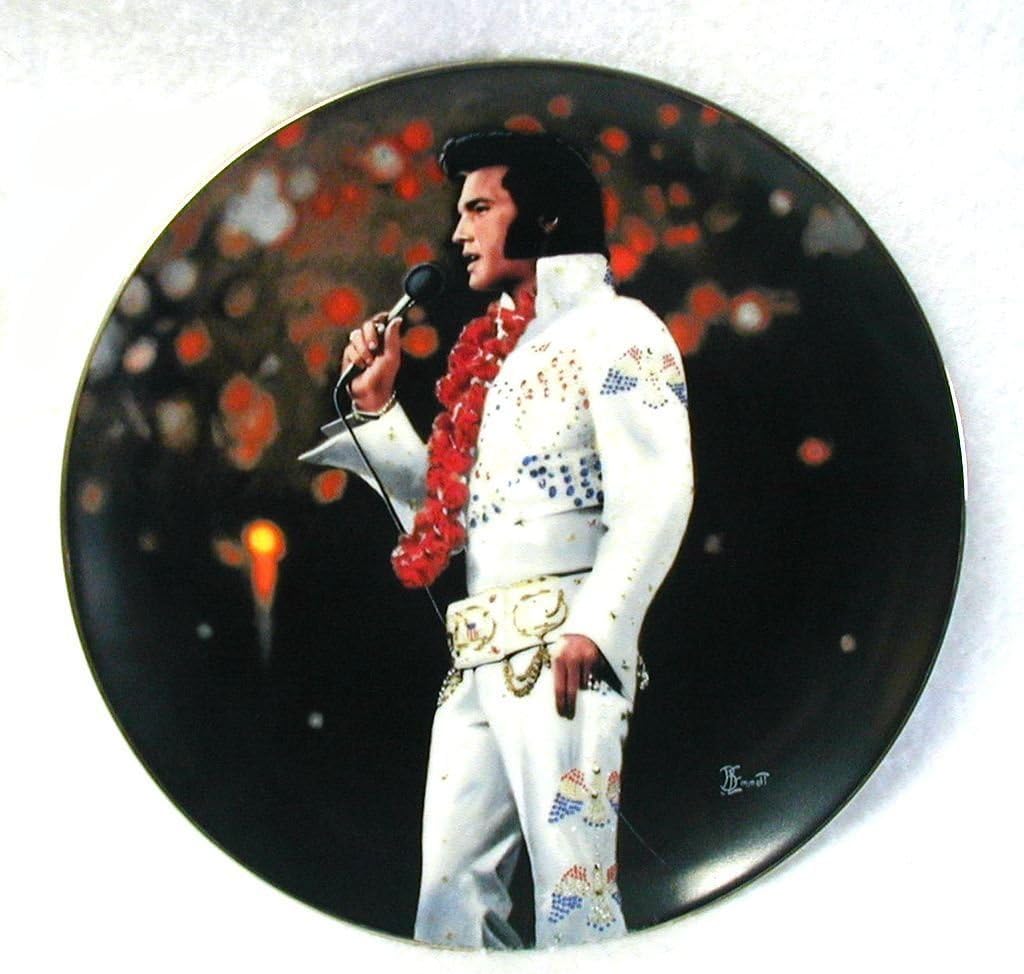 Elvis Presley Plate"Aloha From Hawaii" Bruce Emmett 3rd in Performance