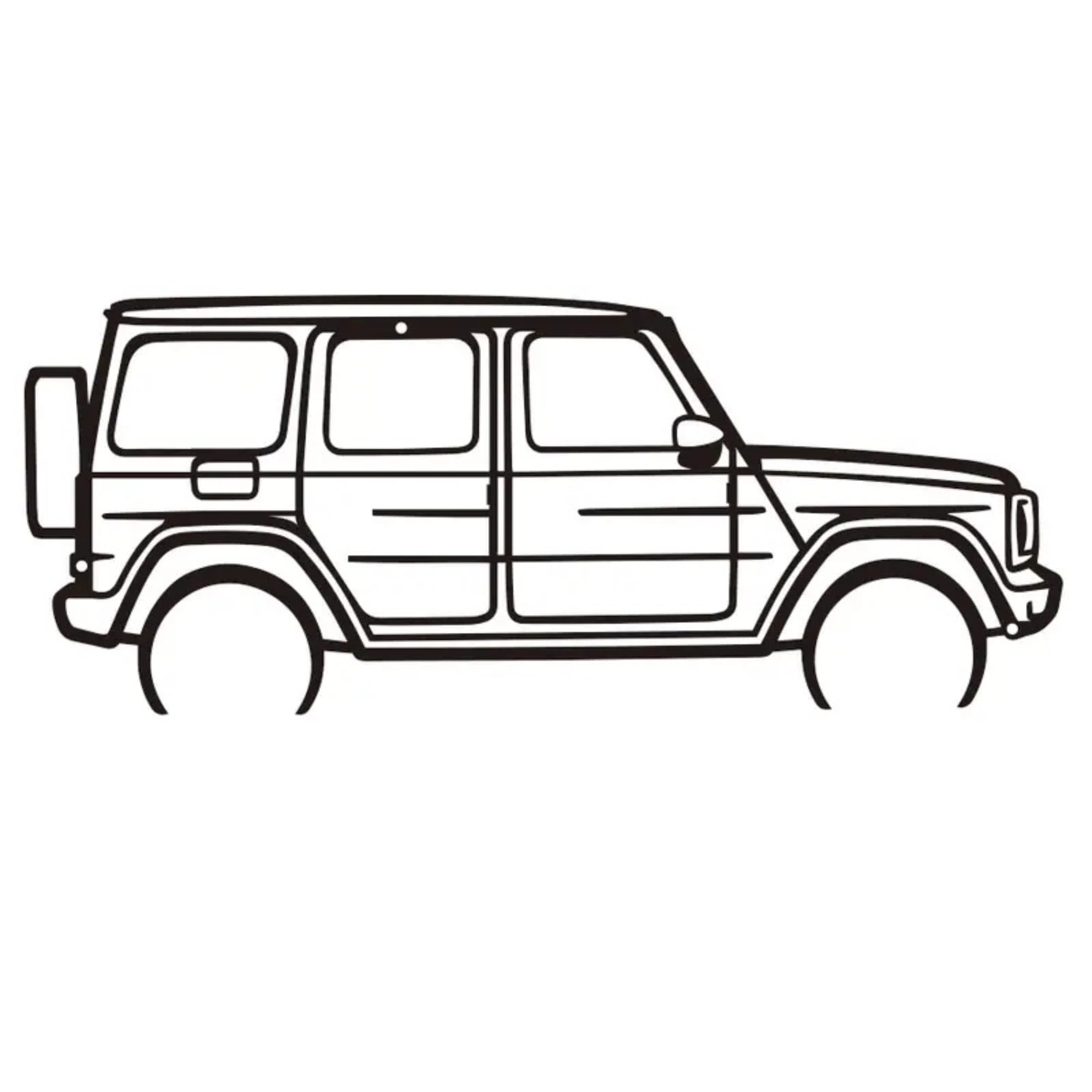 Blaucap Auto Wall Mercedes-Benz G63 Jeep Silhouette Art Wanddeko Wanddeko Wall Art Wall Art Decoracion Motorsport Wanddeko Autodekorationen Metallwandkunst