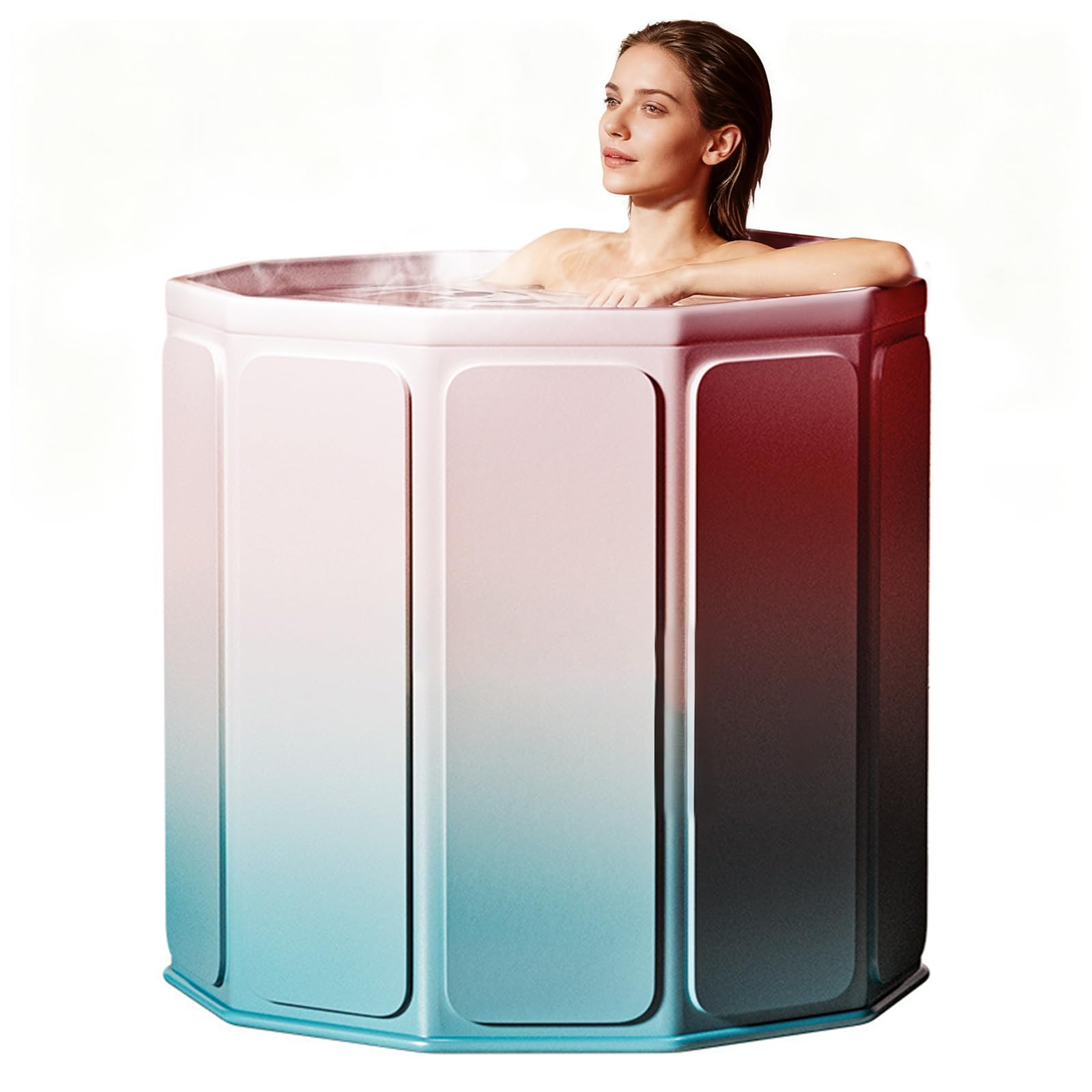 Baignoire Pliable, 80 x 70 cm (L x H) Baignoire Mobile Pour Bains Chauds Et Froids Pour Petites Salles De Bain Douche Spa Et Bien-être En Extérieur Bain De Glace Pour Adultes