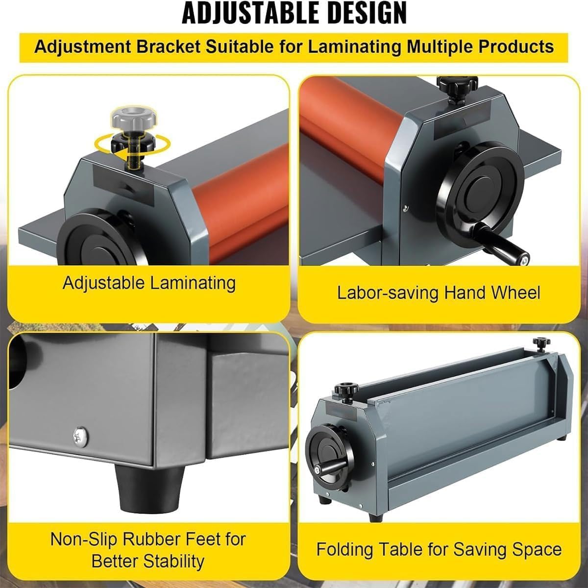 Laminatrice manuale a freddo per documenti, poster, copertine di fotolibri - Montaggio versatile per uso professionale e domestico