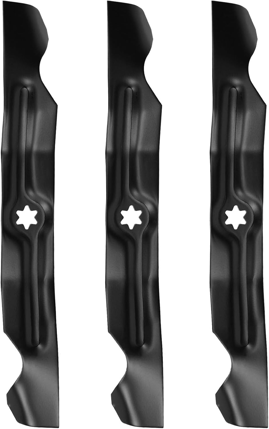942-04053C 50 inch 6-Star Blades for Cub Cadet Troy Bilt MTD RZT 50 LT1050 LGT1050 LTX1050 LTX1050KW 50" Deck Zero-Turn Mower Lawn Tractor 942-04053A 742-04053A 742-04053C (High-Lift) 3-Pack, Black