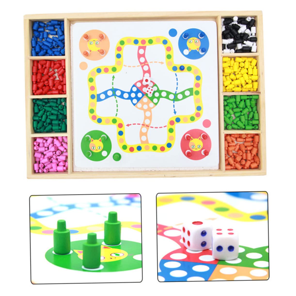 Puzzle Chiodini a Fungo in Legno Bianco, Set da 1, per Bambini | Puzzle per Unghie per Ragazzo Ragazza, Stimola Immaginazione e Creatività, per Uso Quotidiano e Compleanno