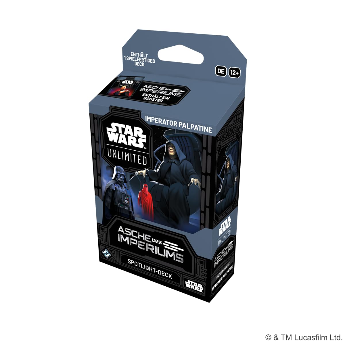 Asmodee - FFG - Star Wars: Unlimited Trading Card Game - Cenizas del Imperio - Booster Display 6 Starter Decks: Luke Skywalker & Imperator Palpatine - TCG, Edad 12+, 2+ Jugadores, 20 Minutos, alemán