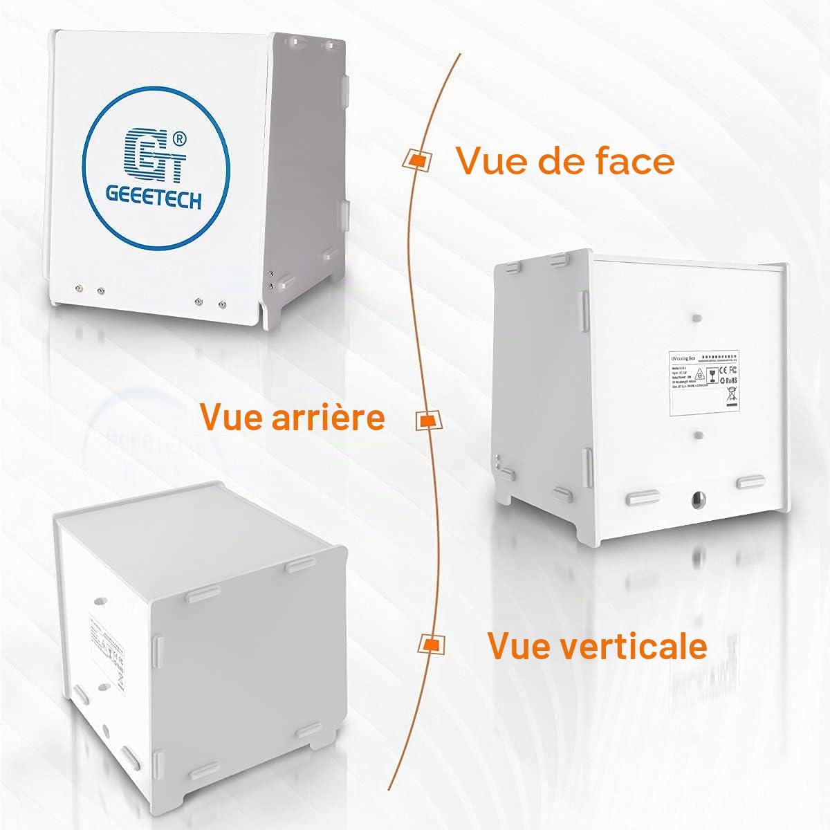 Caisson Lumineux de polymérisation en résine UV pour imprimante à résine 3D SLA/DLP/LCD Taille de durcissement 180mm x Φ185mm