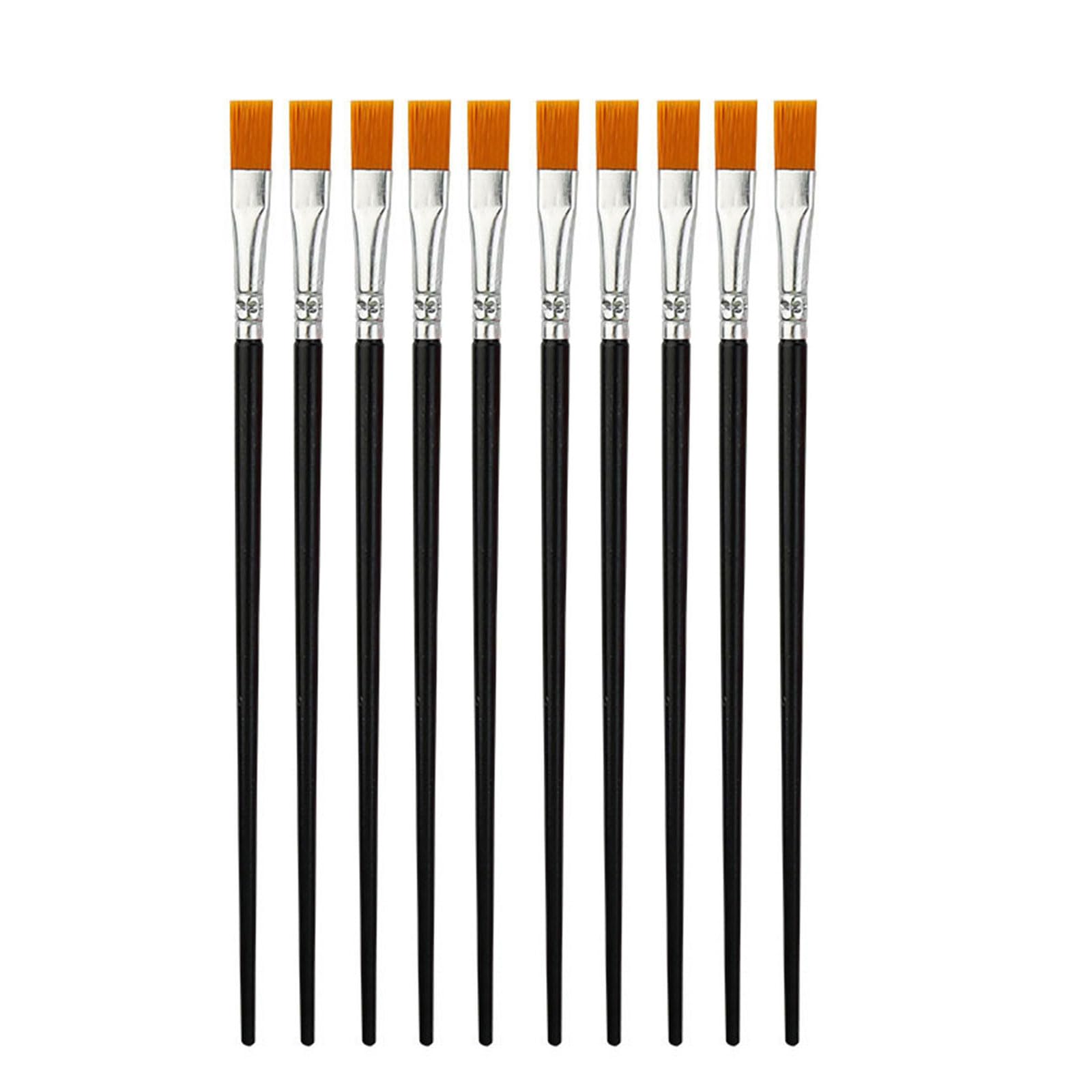 Set Di 10 Pennelli In Nylon E 3 Tavolozze Di Plastica Per Pittura: Acrilico, Olio E Acquerello - Dimensioni Varie, Manici In ABS - 5