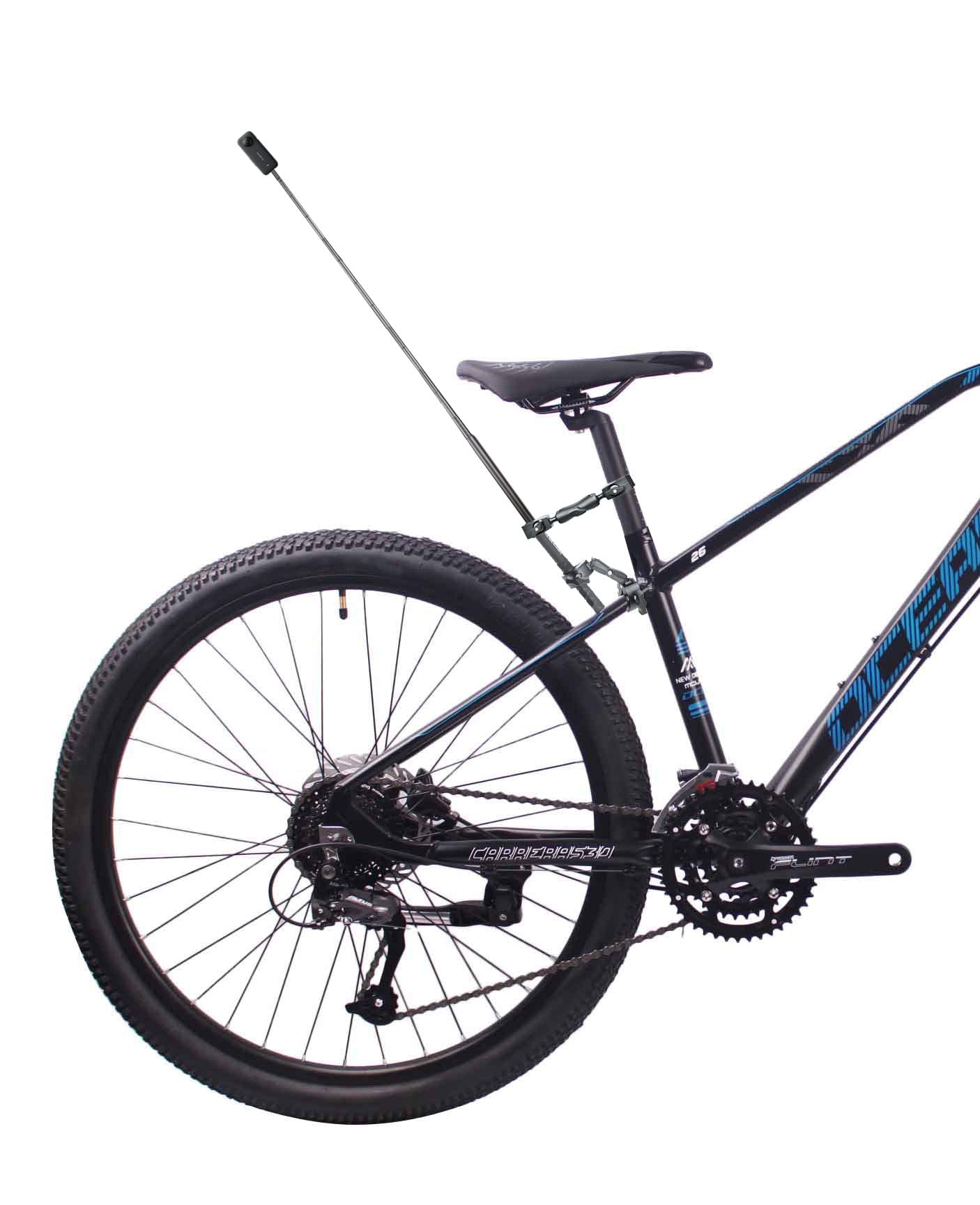 Kamera sportowa na motocykl do Insta360 X5/X3/X2/Ace, GoPro Hero 13, Hero 12, Hero 11/10, obrót o 360 stopni, podwójny zacisk, materiał aluminiowy, podwójna stabilność