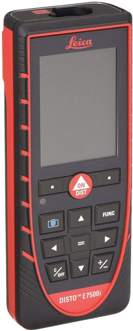 Leica Geosystems Leica DISTO E7500i Medición de distancia láser de 660 pies con Bluetooth y aplicación DISTO Sketch para iPad y iPhone, negro/rojo