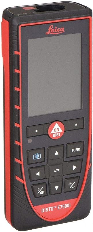 Leica Geosystems Leica DISTO E7500i Medición de distancia láser de 660 pies con Bluetooth y aplicación DISTO Sketch para iPad y iPhone, negro/rojo