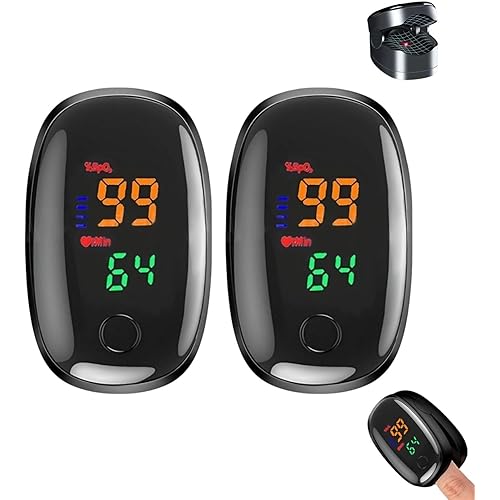 TAK STAR As 2025 New No Pricking Non Invasive for Meters Fingertip, Clear Display with Fast Readings, Portable for Home and Travel Black - 2 Unit