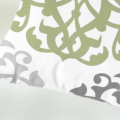 Miniatura 6 de CaliTime Juego de 2 fundas de almohada decorativas de forro polar en dos tonos con brújula floral geométrica para sofá, cama, decoración de casa