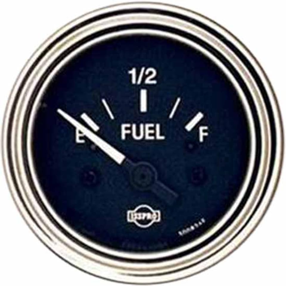 2 Inch Chrome Electric Fuel Level Gauge 240-33 ohm