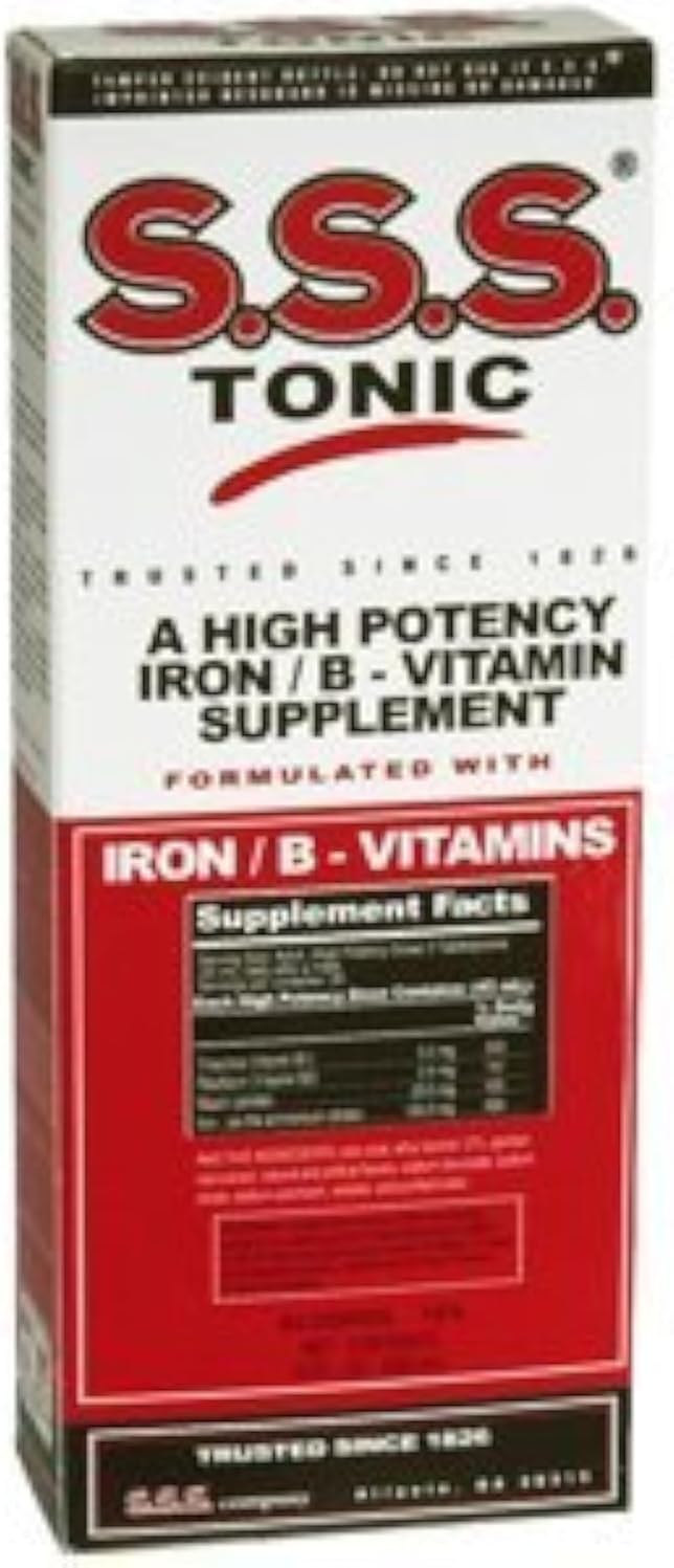 S.S.S. Tonic, Iron and Vitamin B Supplement, High Potency Vitamins, Bottle, 10 Fl Oz