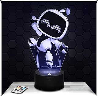 Lampephoto.fr - Lampada 3D Astro b., Giochi Video Regalo Geek Uomo, Gamer, Luce Notturna Tattile Led, Effetto Ologramma 3D, Idea Regalo Natale Compleanno Uomo Donna, Oggetto decorazione camera