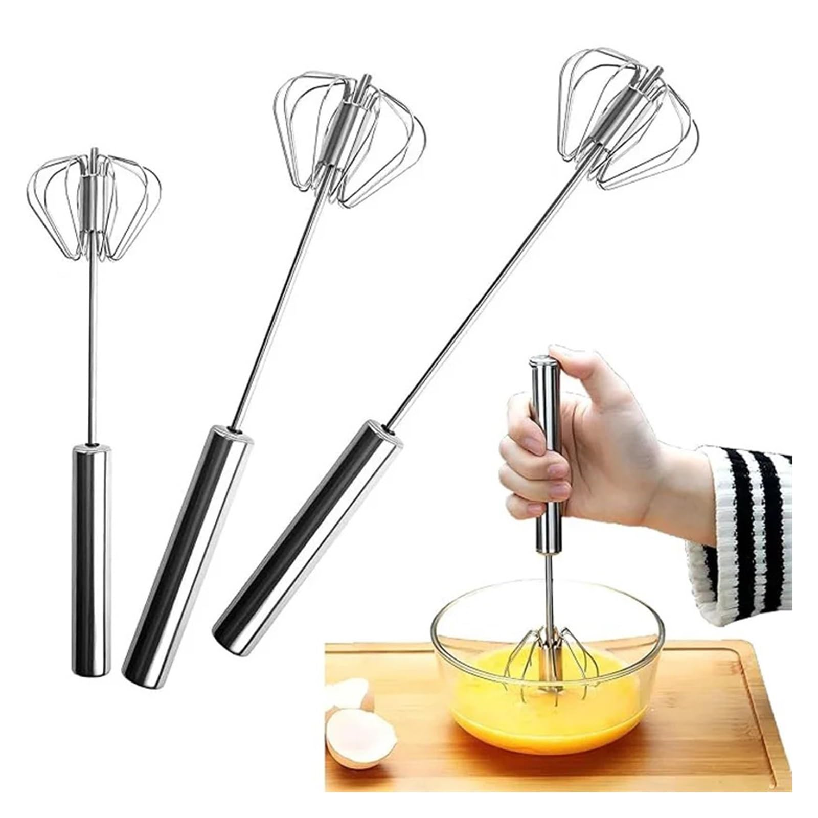 Batidor De Huevos SemiautomáTico Batidor de huevos semiautomático de 10 piezas