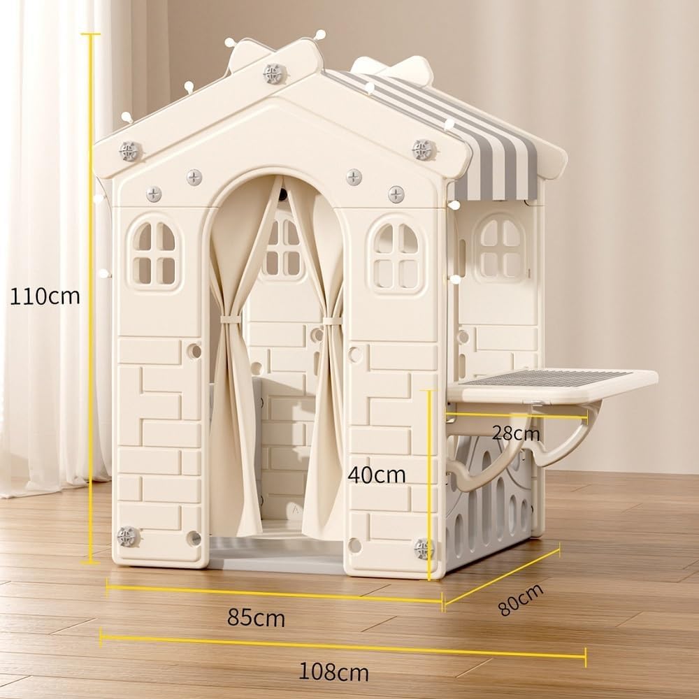 NYHGOXM キッズテント プレイハウス 室内専用 秘密基地風デザイン 積み木付き知育玩具 柔らか安全素材 12ヶ月以上対応 大空