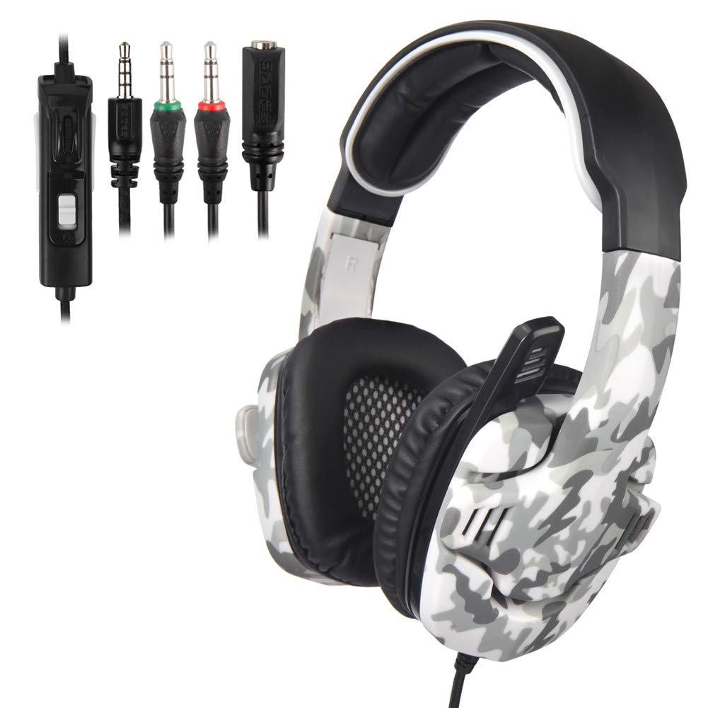 Casque Gaming Casque Professionnel pour Casque/Ordinateur Portable/Tablette Xbox 360 avec Microphone - Gris