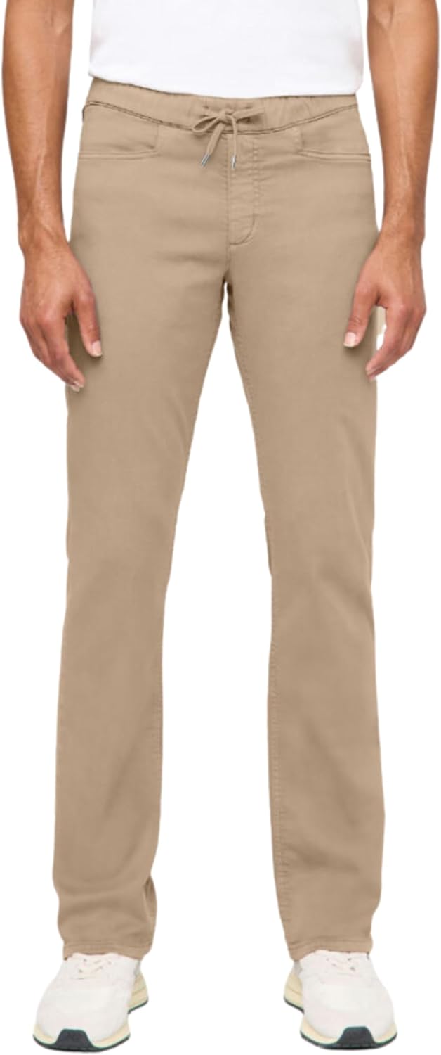 DUER Men's No Sweat Essential Pant, Elastic Waist Trousers, Soft Travel Jean, Work Clothing