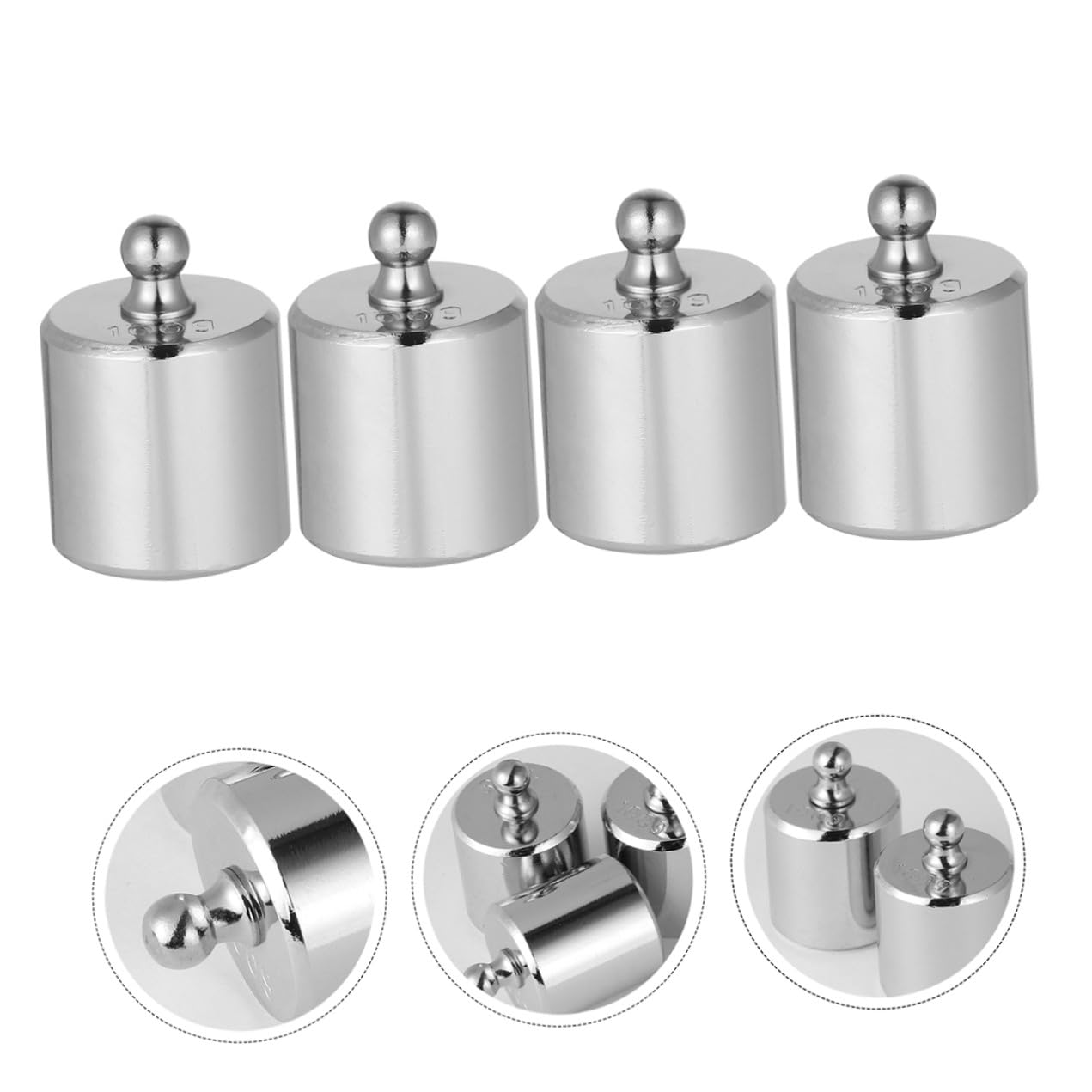 CHILDWEET 4pcs Chrome Plated Calibration Weights Balance Tools for Digital Grams Scales